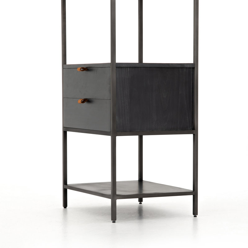 Trey Aasmin Bookshelf - Black Wash Poplar, Black Wash Poplar