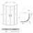 37.5-38" W x 72" H Semi-Frameless Round Shower Enclosure