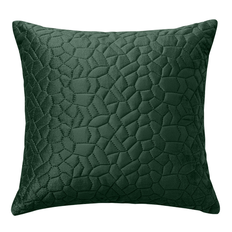 Aspire Homeware Geometric Square Velvet Cushion Covers, Emerald, Pack of 6
