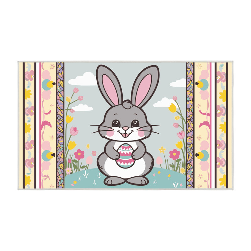 Ginza Six Washable Easter Spring Holiday Rug, Rectangle 2' x 3'