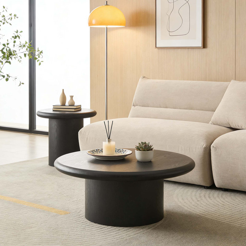 Ensemble de tables basses 2 pièces Modern, Noir