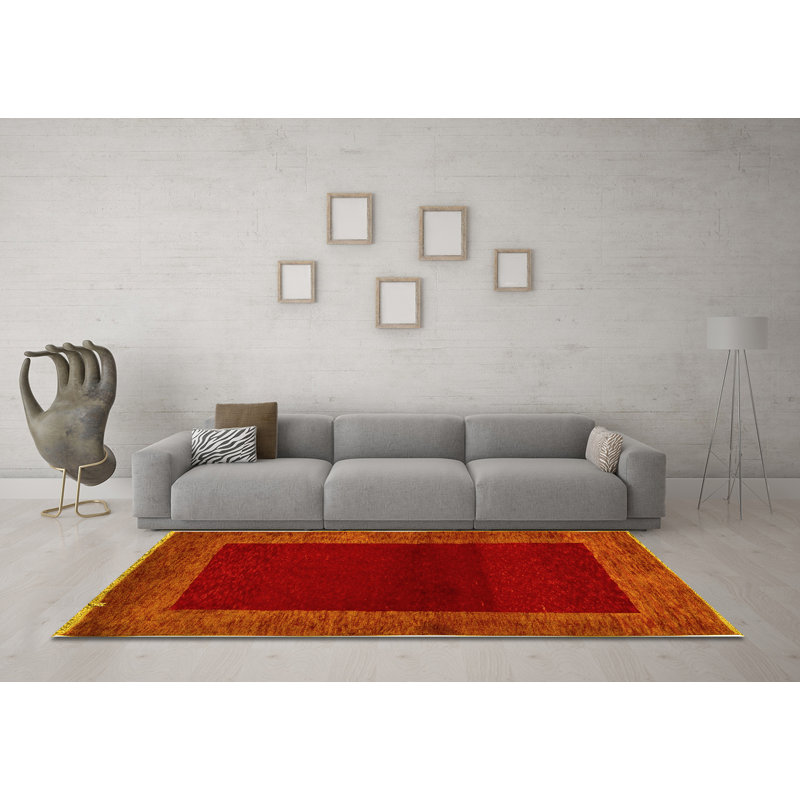 Tapis jaunes Makennzie Abstract 5428, Carré de 6 pi