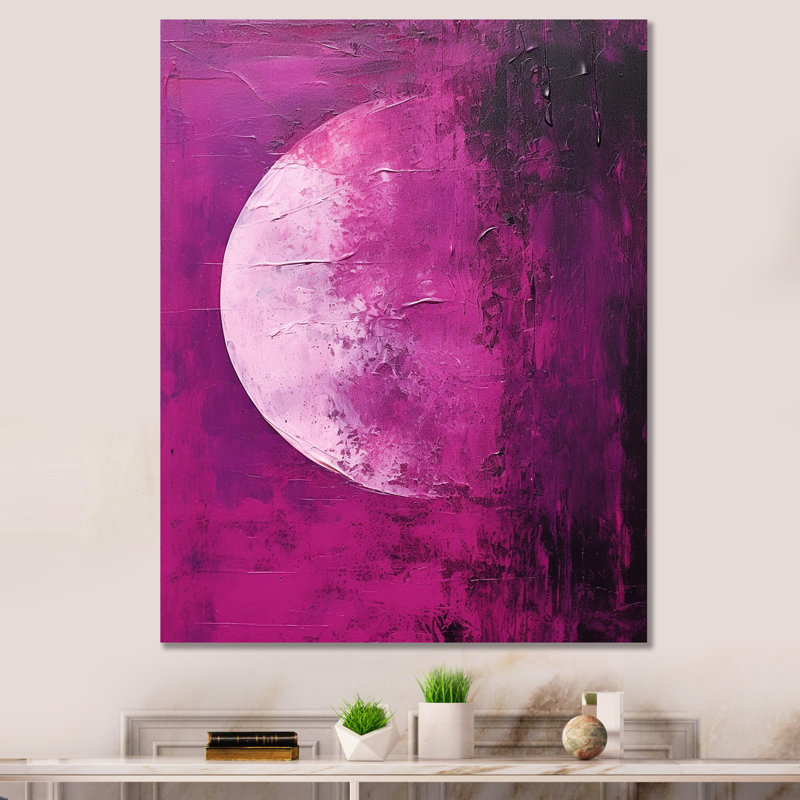 Lune mystère luminosité I, Toile tendue, H 32 po x l 24 po x P 1 po