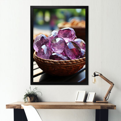 Améthyste zen mauve 1 - art mural pierre spirituelle