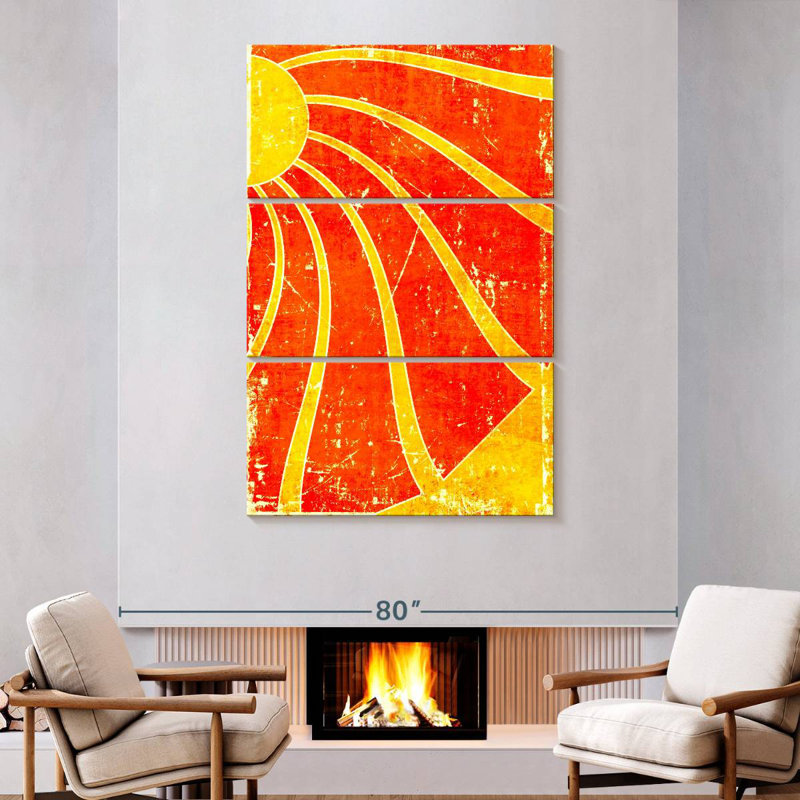 Kerner Grunge Sun Rays, 74" H x 48" W