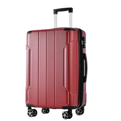 Hardshell Luggage, Lightweight Durable Abs Suitcases With Double Wheels, Expandable 24 Inch Checked Travel Luggage