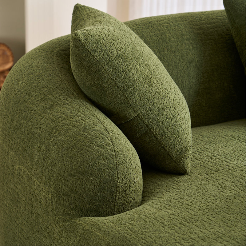 Canapé à compression en chenille, Vert