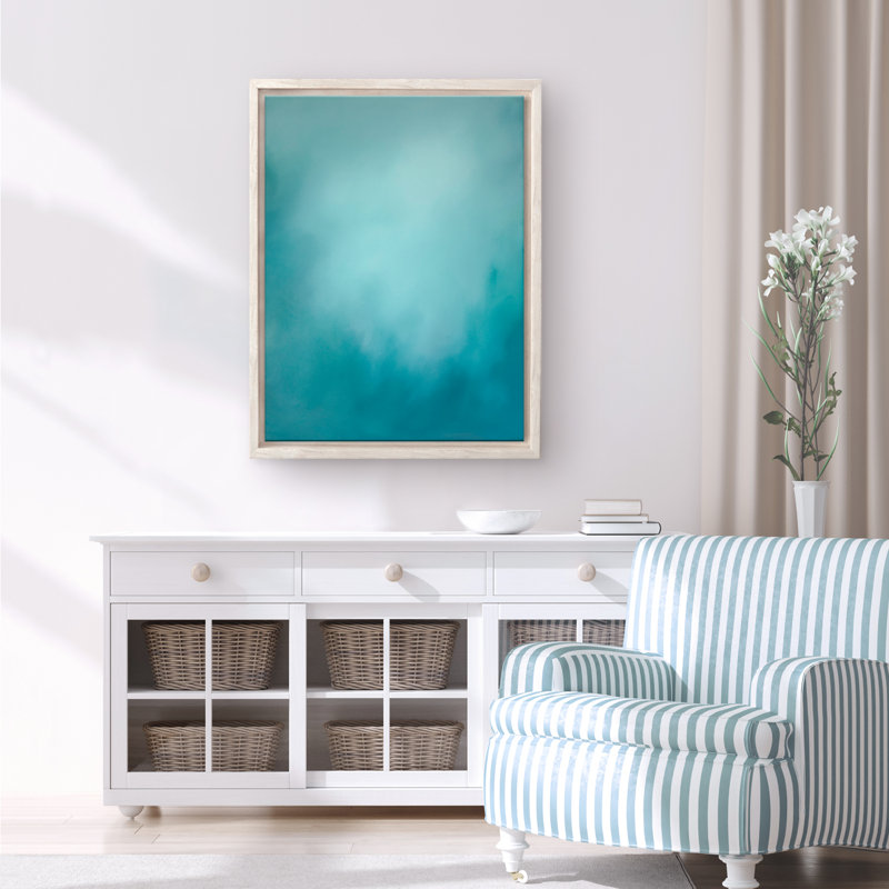 Coastal Retreat Underwater Clouds XI by  - Floater Frame Print on Canvas, 40" H x 30" W x 2.5" D