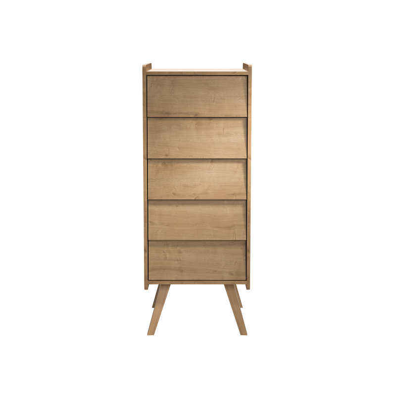 Antoine Kids 5 - Drawer Chest, Light Brown/Light Brown