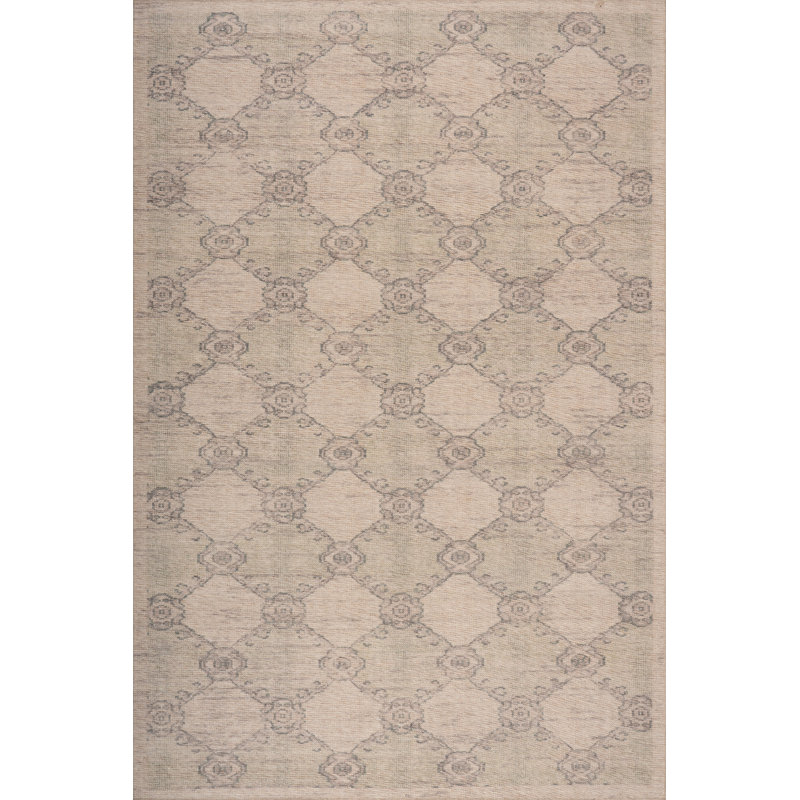  Brinelle Traditional Diamond Indoor Washable Area Rug, Rectangle 4' x 6', Green