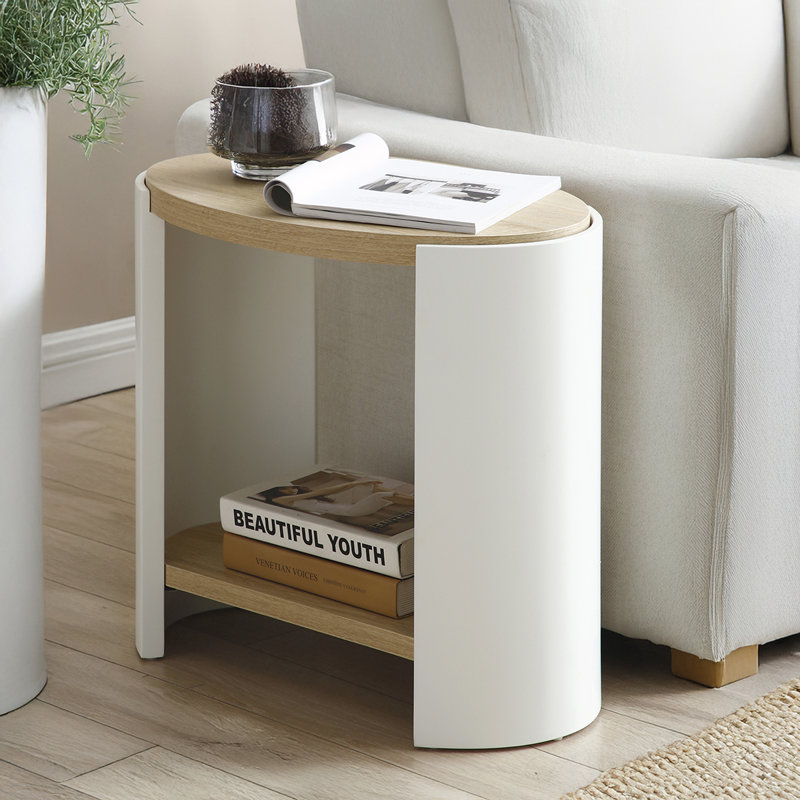 Table de chevet avec tablettes à 2 couches