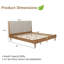 Structure de lit en bois massif avec tête de lit tapissier de style piano
