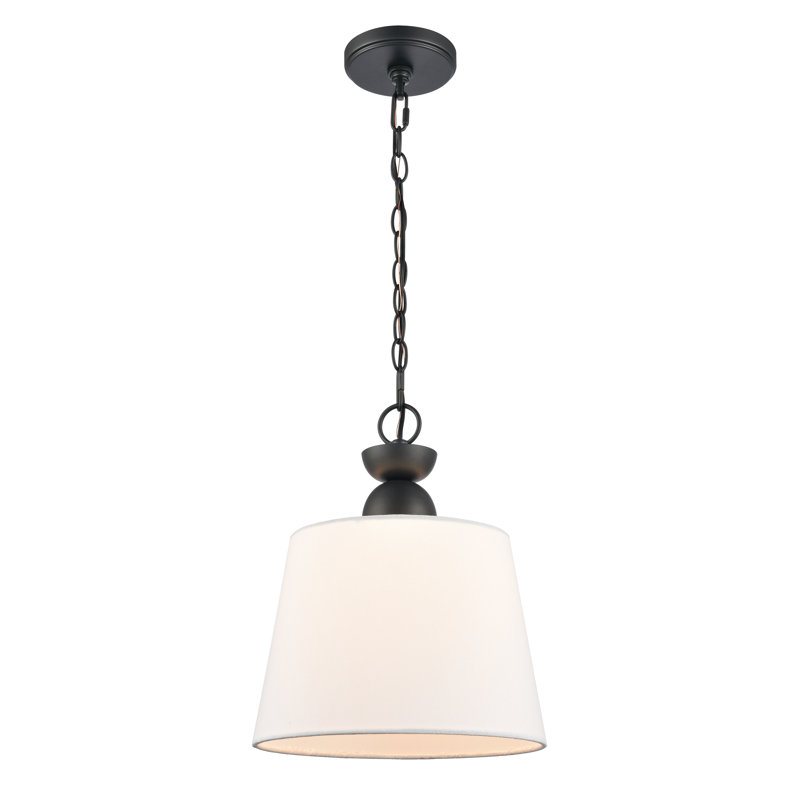 Luminaire suspendu 1 lumière de 12 po de large Kistler - gris anthracite