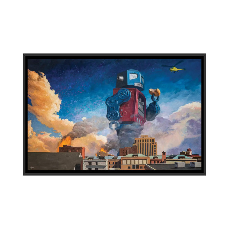 « pause » par impression sur toile Eric Joyner, Toile avec cadre noir, Pas de tapis, H 18 po x l 26 po x P 1,5 po