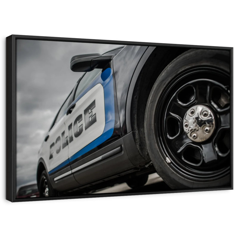 Police Cruiser Canvas Print, 13" H x 19" W