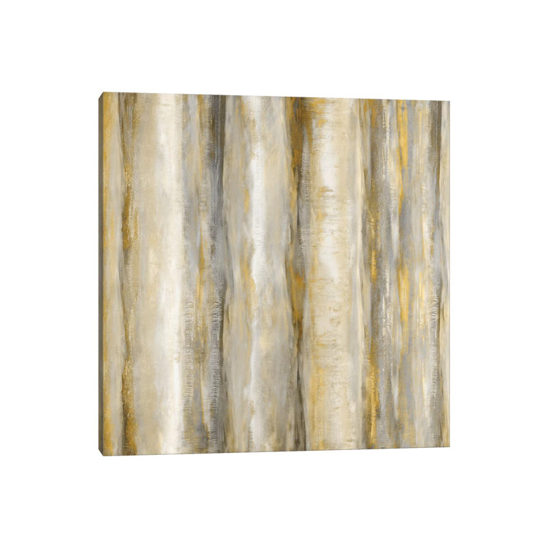 Vertical Motion Golden by Jaden Blake - Wrapped Canvas Painting, 45.72 cm H x 45.72 cm W x 3.175 cm D