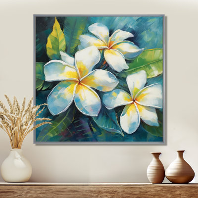 «White Plumeria Symphony Magic I», reproduction sur toile