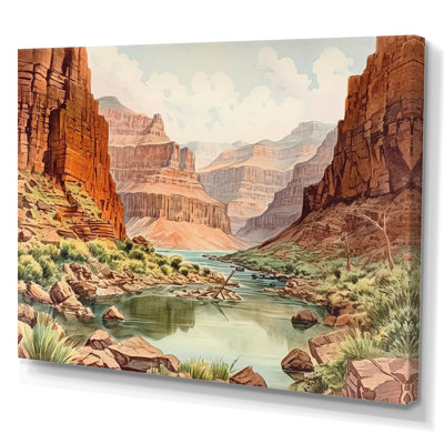 Paysage de canyon sur toile