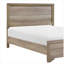 Structure de lit double pleine grandeur en bois de mélamine de finition naturelle pour une utilisation résidentielle dans une chambre à coucher