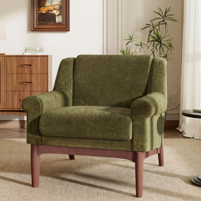 Fauteuil décoratif 22 po Mid-Century Green Boucle