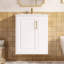 Armoire de salle de bain murale 20 "avec armoire latérale combinée, armoire de salle de bain avec porte à fermeture douce, meuble-lavabo moderne avec lavabo, blanc