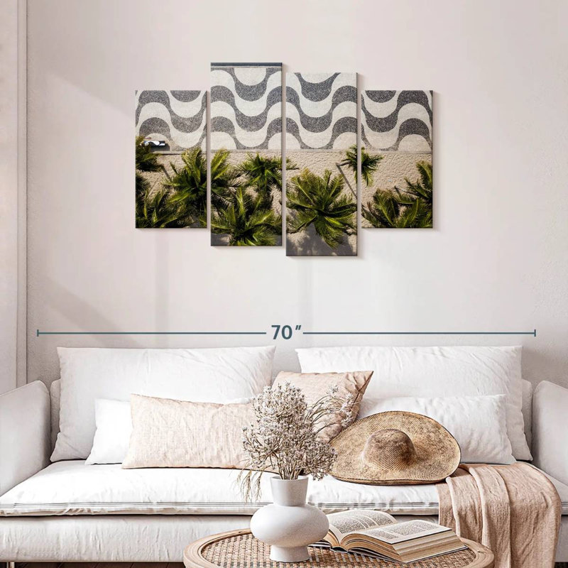 Gillard Copacabana Sidewalk Palms, H 27 po x l 43 po