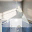 Porte de douche réversible semi-sans cadre en aluminium l 34 po x H 72 po avec verre trempé transparent et poignée-129381419