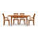 Sarah 4 - Person Solid Wood Top Four Leg Dining Set
