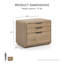 3-Drawer File Cabinet with Power Outlets