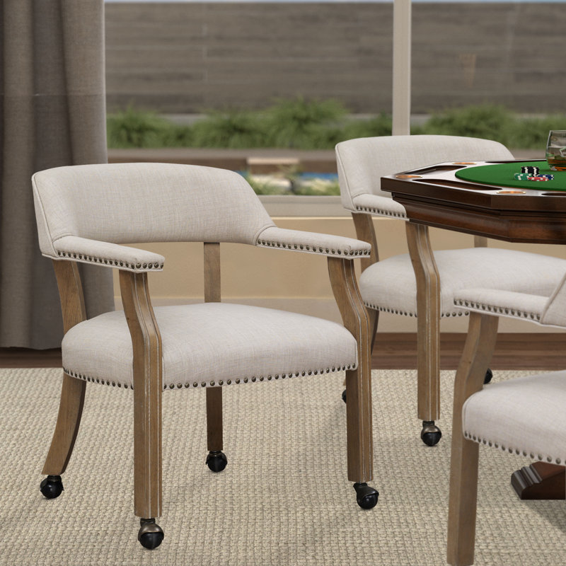 Chaise avec accoudoirs sur roulettes, Sable