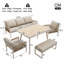 Handwoven 7 - Person Seating Group With Table