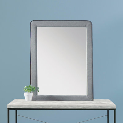Feroze Mirror With Light Gray Fabric
