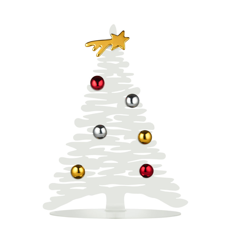 Bark Christmas Tabletop Tree, White, 30cm H x 25cm W x 9cm D