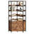 78.1"H 6 Tiers Bookshelf With Cabinet And Doors，Bookcase With Baffles And Anti-Tipping Device, Corner Shelf For Living Room, Kitchen
