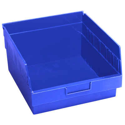 Economy Shelf Bin, nesting, (7) divider slots, rear hanglock, molded-in label holder, polypropylene