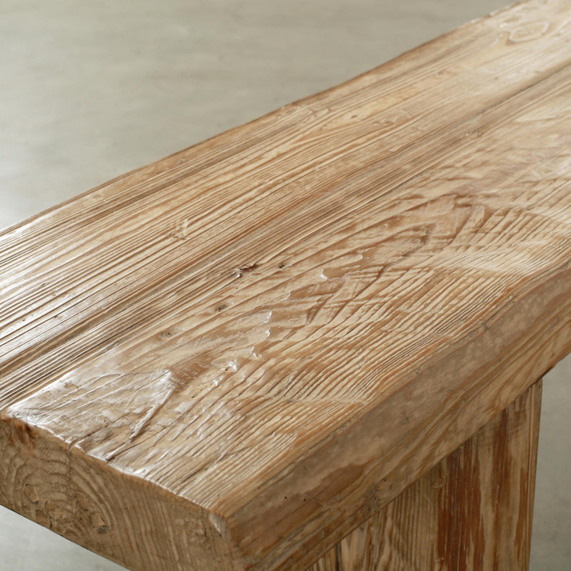 Banc Bari Bois de pin rustique naturel vieilli 78 x l 14 x P 18,5