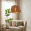 Luminaire suspendu en fibre naturelle tissé à la main, plafond Boho
