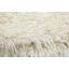 Tapis à poils longs fabriqué à la main 4,2 x 4,4 pi en laine de mohair beige naturel