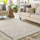 Clover Moroccan Handmade Cotton Gray/Cream Area Rug