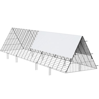 118.1 X 28 24.2 Inch Chicken Coop Run, Portable Tunnels, Suitable For Multiple Poultry, Easy Installation And Flexibility, Waterproof Cover Inch, Run With Steel, Protects Poultry From Predators, Wide