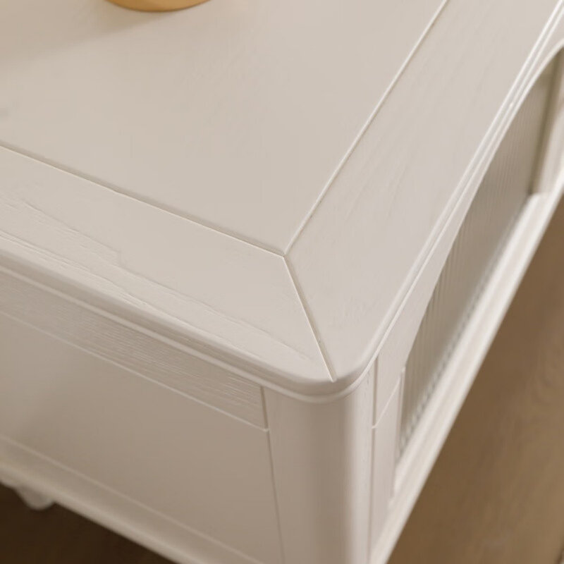 Meuble télé moderne et simple blanc cassé