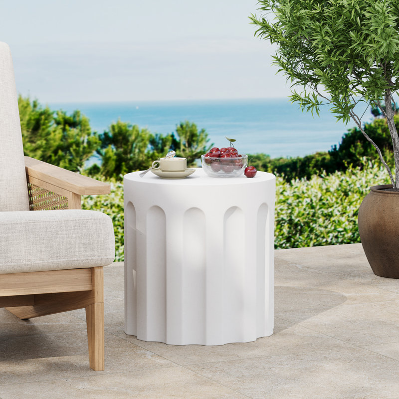 Table d'appoint en béton cylindrique MGO Lizz