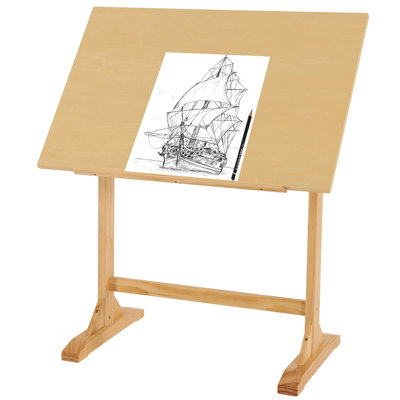 Nikesh Solid Wood Solid Wood Drafting Table