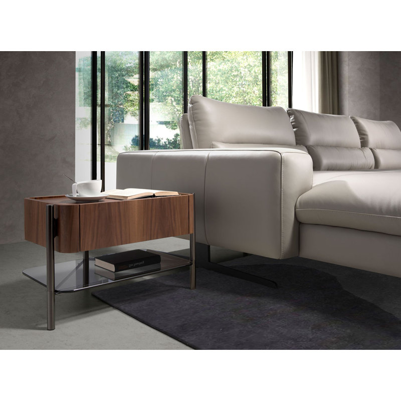 65cm W Manufactured Wood Bedside Table