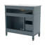 Meuble-lavabo 36 po avec lavabo, armoire de salle de bain bleue avec tiroirs, structure solide et panneau de fibres à densité moyenne-593502778