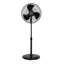 Ventilateur brumisateur d'extérieur sur pied, 3 vitesses, 40,6 cm (16 po), noir, hauteur réglable, prise GFCI, oscillation, base stable, oscillation grand angle de 75°, tête inclinable.
