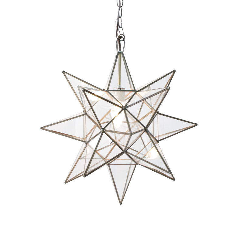 1 - Light Pendant, 15" H x 15" W x 15" D