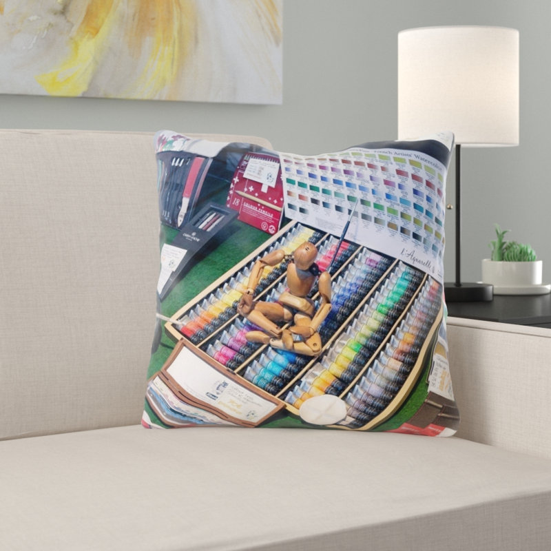 Housse et insert de coussin carré extérieur Vigue Art, Microsuède, Intérieur