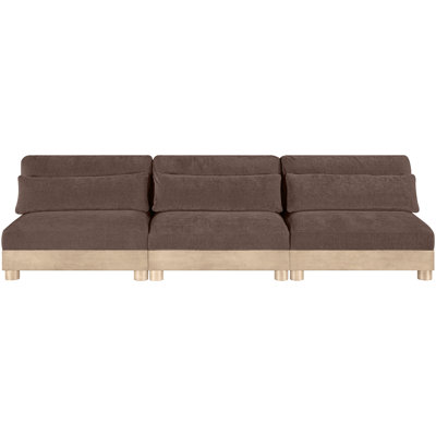 Oyintari 120" Chenille Fabric Upholstered 3Pc. Modular Sofa