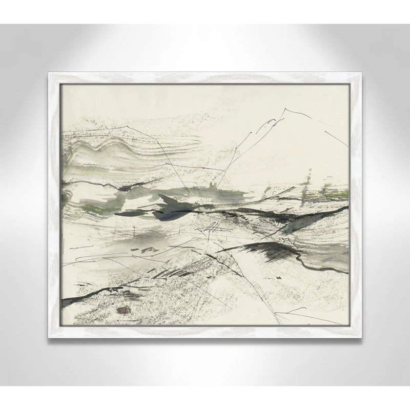 " Green Sketches " by PI Studio, Pas de tapis, Cadre mince blanc, H 16 po x l 19 po x P 0,75 po